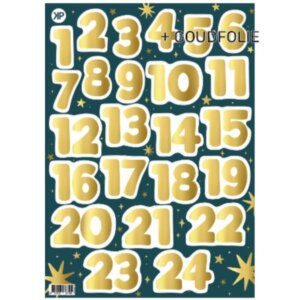 cijferstickers c1 tm 24 cijfers diy zelf maken adventkalender adventskalender gouden stickers getallen cijfers cijfer online kopen bestellen webshop