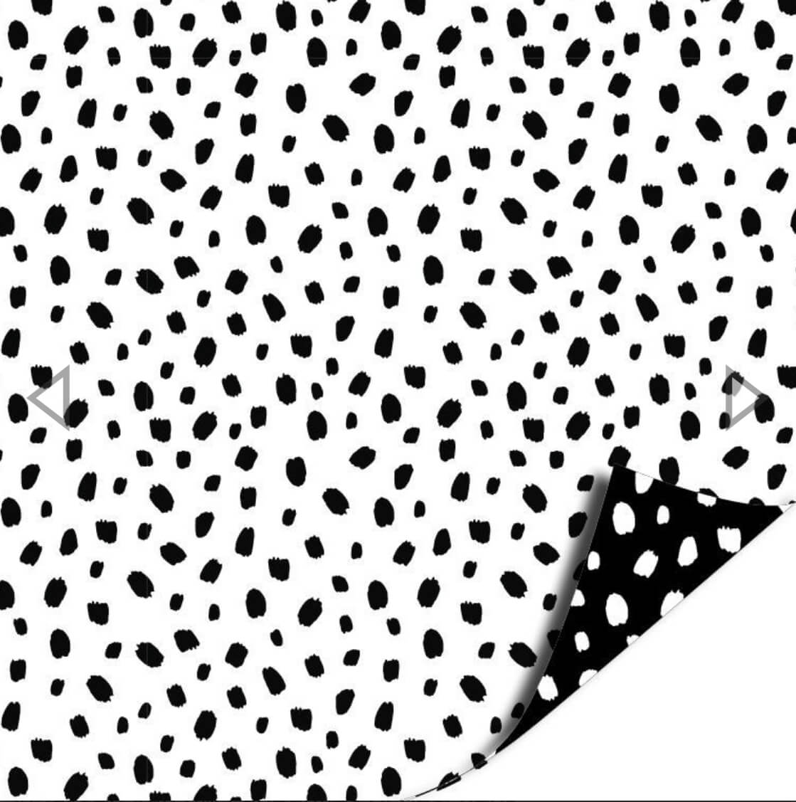 Rond en rond Sociale wetenschappen Regeren Cadeaupapier zwart-wit dots | 2 meter - Winkeltjevanlies