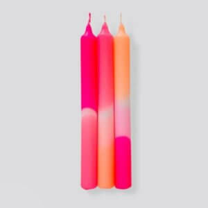 dip dye neon kaarsen pink stories fluor roze oranje kaars cadeau online kopen bestellen webshop-3