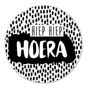 hiep hoera sticker zwart wit verjaardag online kopen bestellen webshop-4