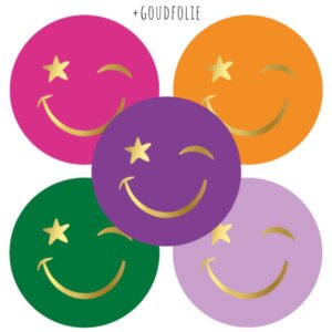 smiley vrolijk paars roze groen oranje smileys sticker stickers online kopen bestellen webshop-9